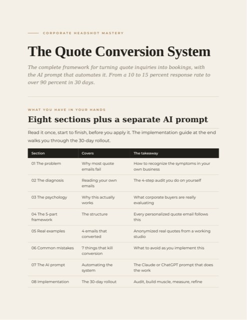The Quote Conversion System, page 1